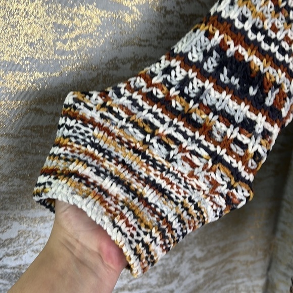 Tribal Tawny Chenille Cowl Neck Knit Sweater Size M - Picture 7 of 15